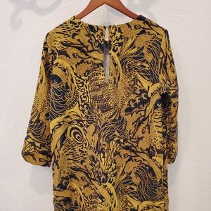 H&M Paisley Printed 3/4 Sleeve Shirt Dress